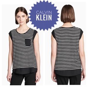 🔥SALE 🔥 Calvin Klein striped tee top!